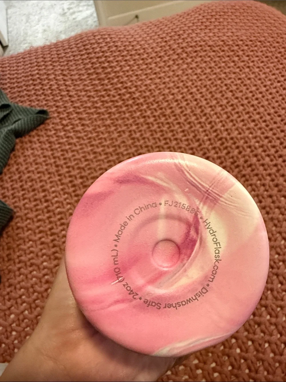 Hydro Flask Pink Marble Slim Insulated Bottle